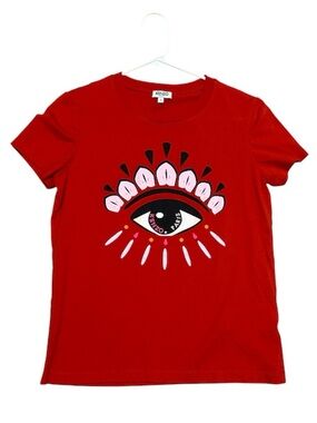 Kenzo Red Short-Sleeve Eye Graphic Tee